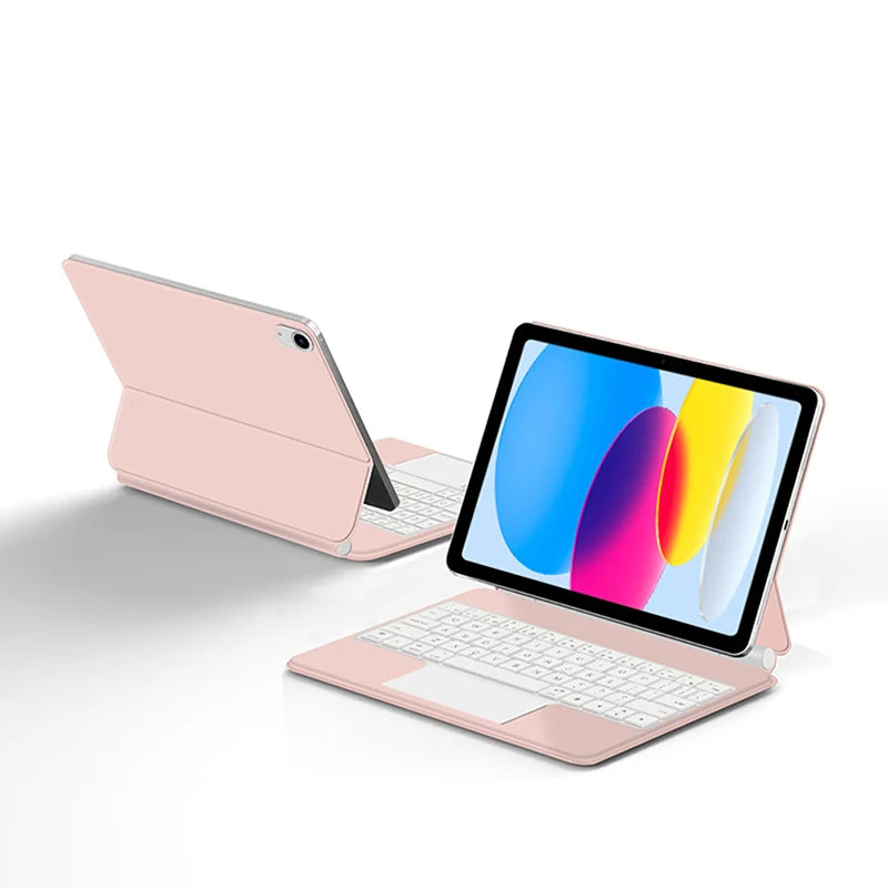 Clavier Bluetooth rétroéclairé pour iPad A16 11e / iPad 10e génération – housse magnétique intelligente 2025