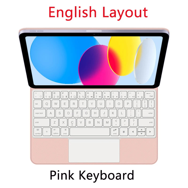 Clavier Bluetooth rétroéclairé pour iPad A16 11e / iPad 10e génération – housse magnétique intelligente 2025