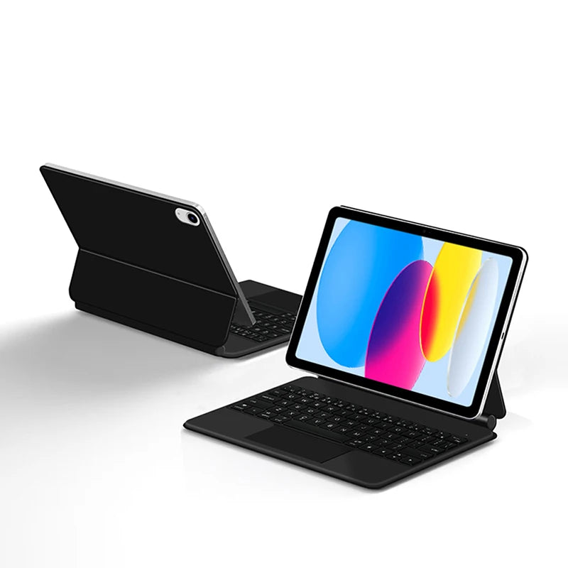 Clavier Bluetooth rétroéclairé pour iPad A16 11e / iPad 10e génération – housse magnétique intelligente 2025