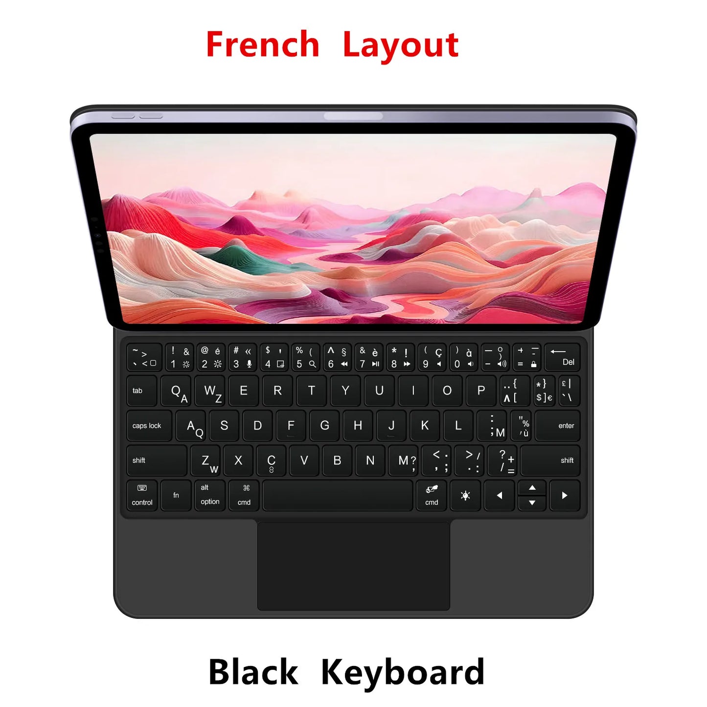 Clavier Bluetooth rétroéclairé pour iPad A16 11e / iPad 10e génération – housse magnétique intelligente 2025