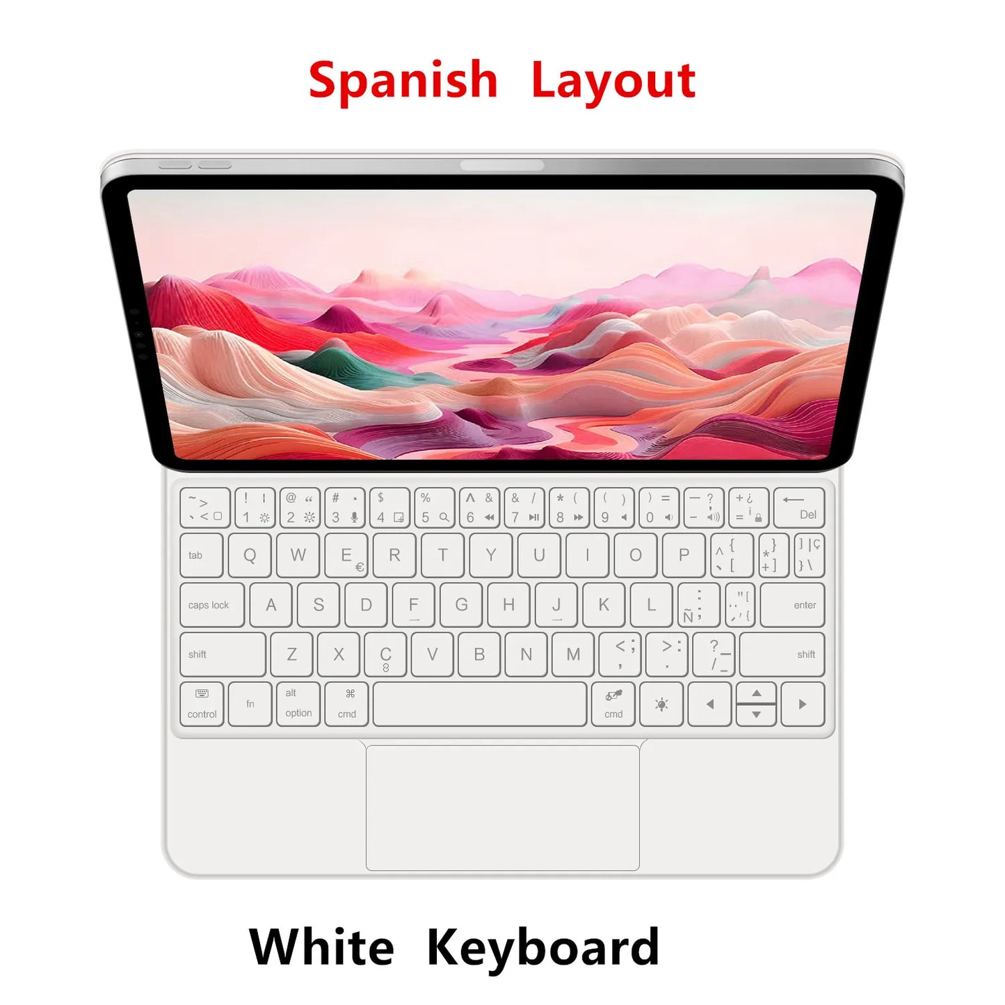 Clavier Bluetooth rétroéclairé pour iPad A16 11e / iPad 10e génération – housse magnétique intelligente 2025