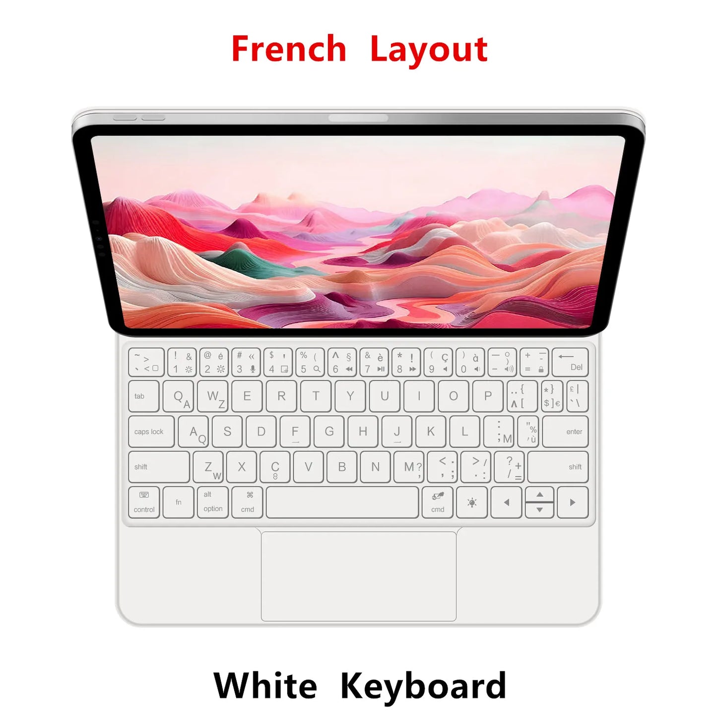 Clavier Bluetooth rétroéclairé pour iPad A16 11e / iPad 10e génération – housse magnétique intelligente 2025