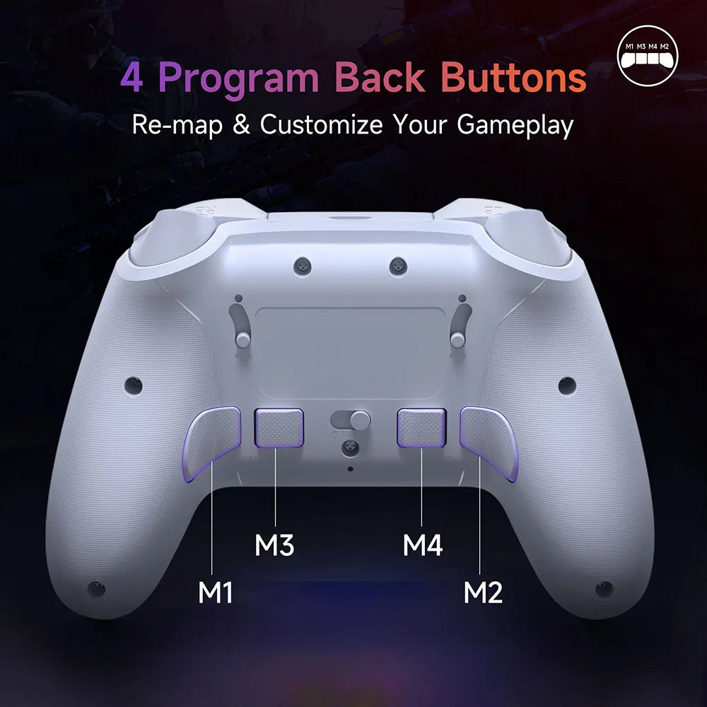Manette sans fil EasySMX X20 – Compatible PC, Switch, TV, téléphone, laptop – Joysticks Hall, gâchettes micro, effets RGB