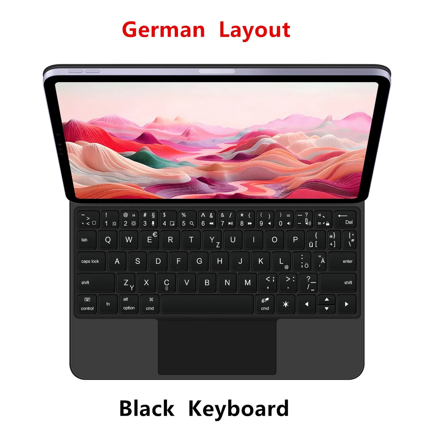 Clavier Bluetooth rétroéclairé pour iPad A16 11e / iPad 10e génération – housse magnétique intelligente 2025