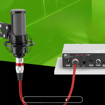 Cable XLR Male Femelle - MicrophoneExtensionCable™ - Rouge - Coin Numérique