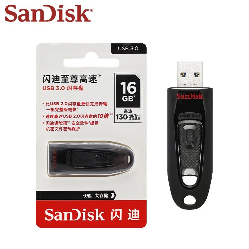 SanDisk Ultra USB 3.0 Flash Drive 16GB - 512GB - Coin Numérique