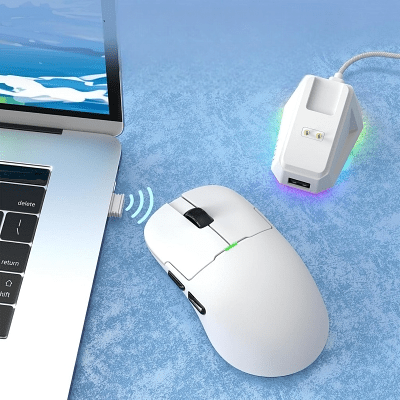 Souris Gamer Sans Fil - WirelessGamerMouse™ - Blanc - Coin Numérique