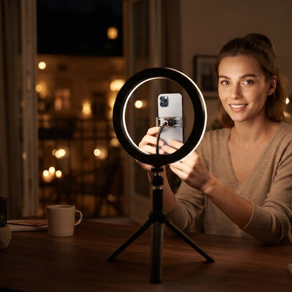 Anneau lumineux LED avec trépied téléphone | CreatorRing - Coin Numérique