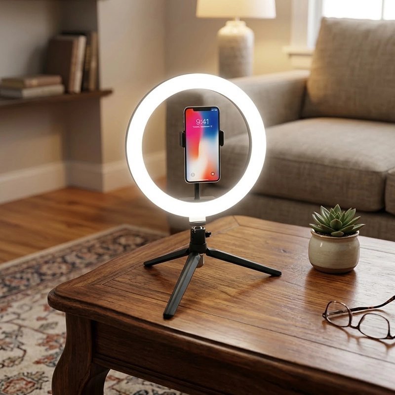 Anneau lumineux LED avec trépied téléphone | CreatorRing - Coin Numérique