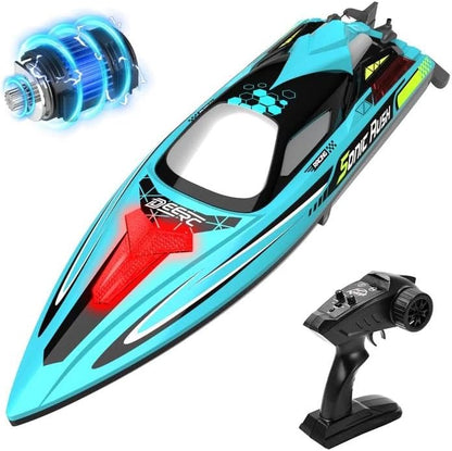 Bateau RC DEERC 3S Brushless – Ultra Rapide 55 km/h, LED - Coin Numérique