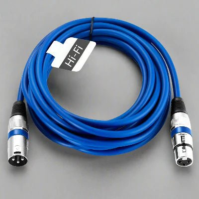Cable XLR Male Femelle - MicrophoneExtensionCable™ - Bleu - Coin Numérique