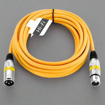 Cable XLR Male Femelle - MicrophoneExtensionCable™ - Jaune - Coin Numérique
