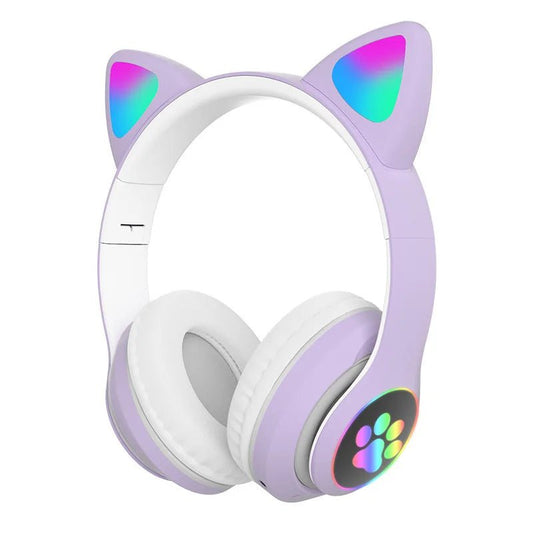 Casque Bluetooth - MeowTune™ - Mauve - Coin Numérique