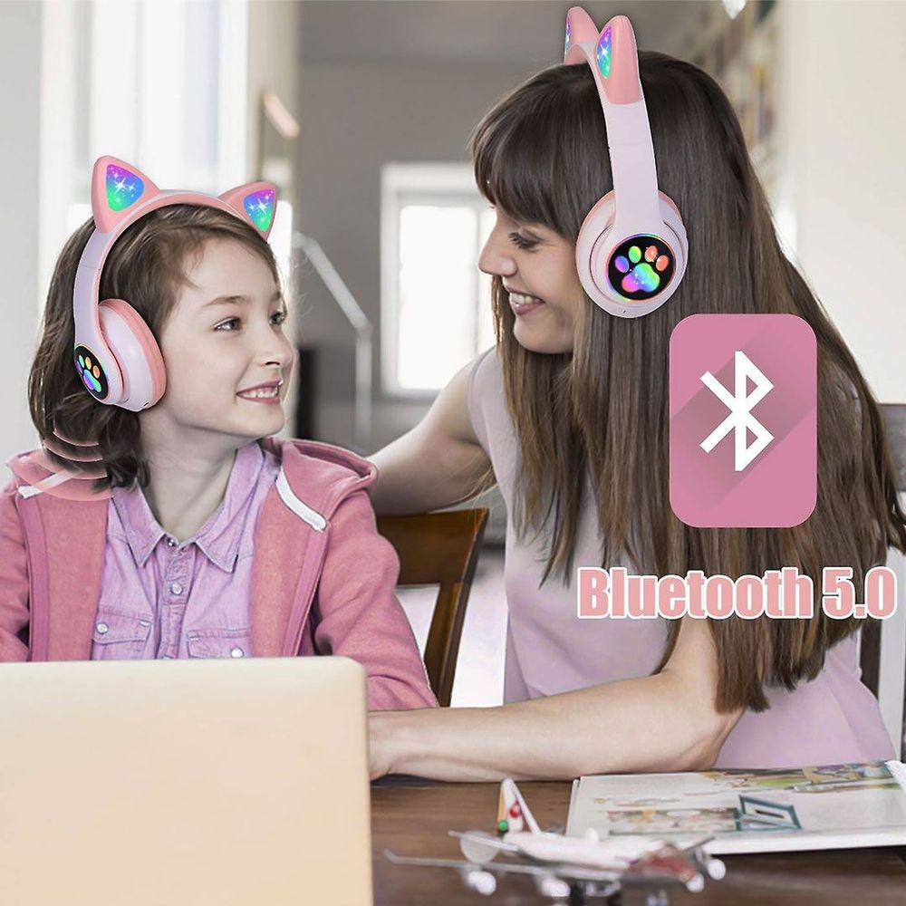 Casque Bluetooth - MeowTune™ - Rose - Coin Numérique