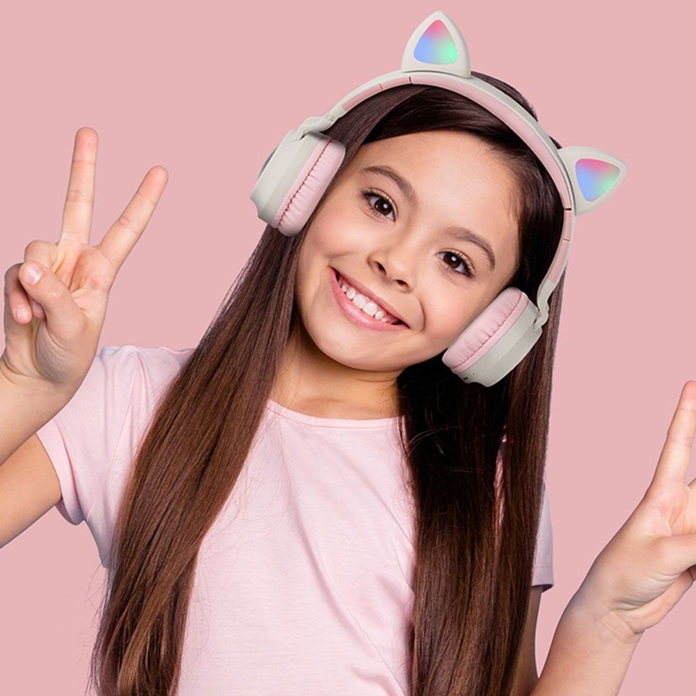 Casque Bluetooth - MeowTune™ - Rose - Coin Numérique