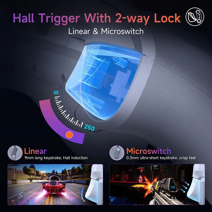 Manette sans fil EasySMX X20 – Compatible PC/Switch/Android – Joysticks Hall – RGB gaming - Coin Numérique