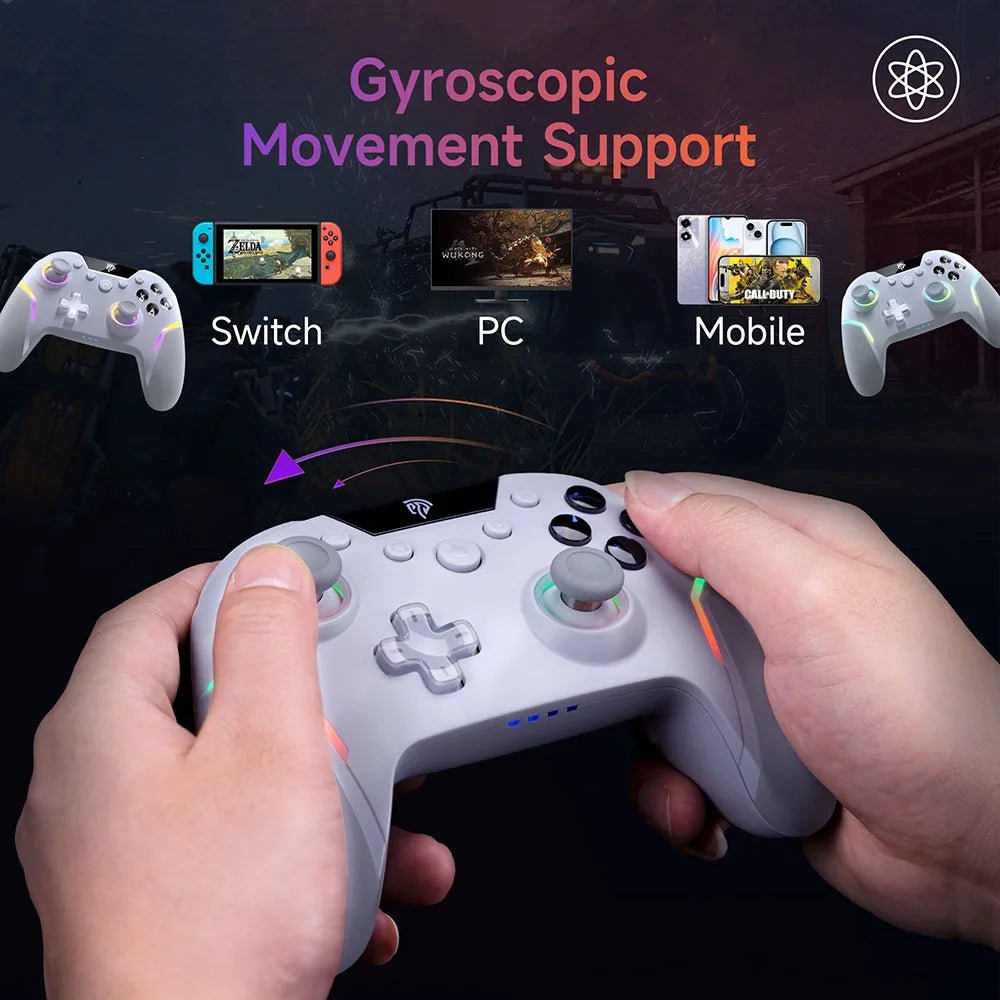 Manette sans fil EasySMX X20 – Compatible PC/Switch/Android – Joysticks Hall – RGB gaming - Coin Numérique