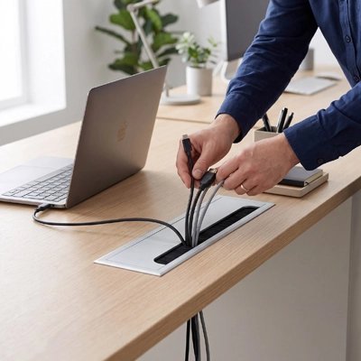 Passe cable bureau | OrganisePro - Coin Numérique