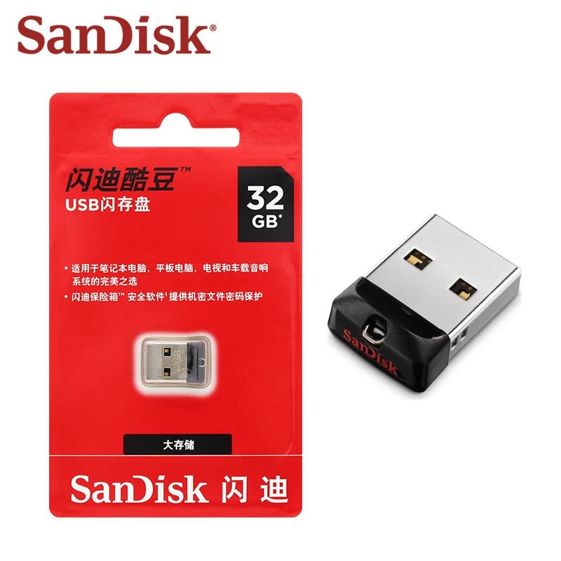 SanDisk Super Mini USB 2.0 Flash Drive 32GB - Coin Numérique