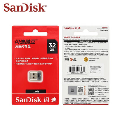SanDisk Super Mini USB 2.0 Flash Drive 32GB - Coin Numérique