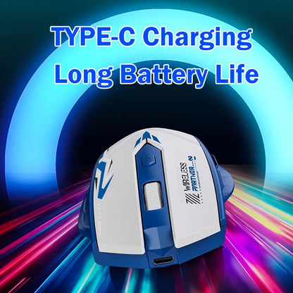Souris sans fil Bluetooth 5.4 & 2.4G – 6 boutons, rechargeable, 1600 DPI, double mode pour PC, MacBook, ordinateur portable - Coin Numérique