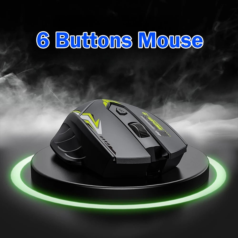 Souris sans fil Bluetooth 5.4 & 2.4G – 6 boutons, rechargeable, 1600 DPI, double mode pour PC, MacBook, ordinateur portable - Coin Numérique