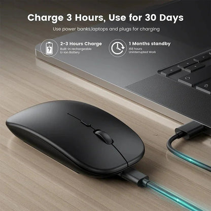 Souris Xiaomi sans fil 2.4GHz & Bluetooth – USB rechargeable, silencieuse, ergonomique, DPI réglable - Coin Numérique
