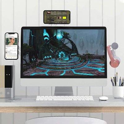 SUPPORT TELEPHONE - SnapSide™ - Argent - Coin Numérique