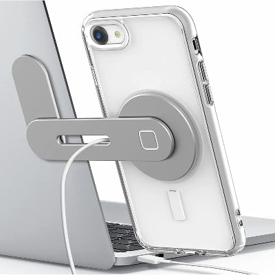 SUPPORT TELEPHONE - SnapSide™ - Argent - Coin Numérique