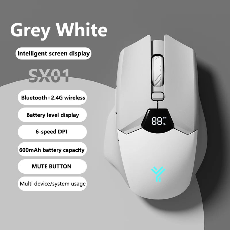 Warvank SX01 – Souris Bluetooth sans fil avec écran intelligent - Coin Numérique