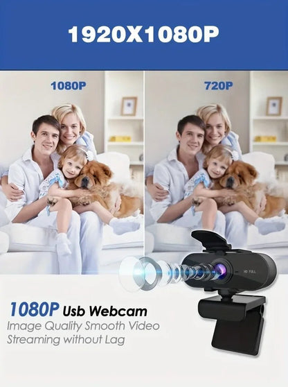 Webcam PC | 1080P Full HD avec support - Coin Numérique