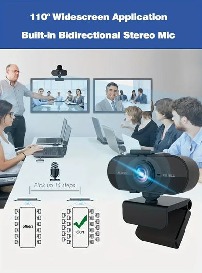 Webcam PC | 1080P Full HD avec support - Coin Numérique