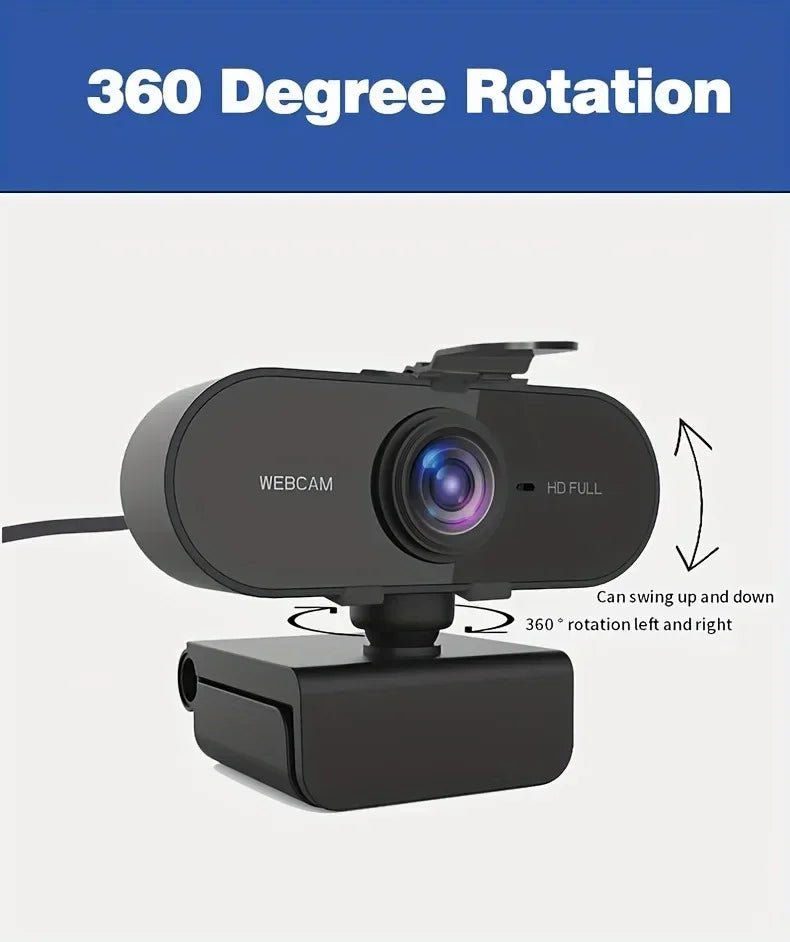 Webcam PC | 1080P Full HD avec support - Coin Numérique