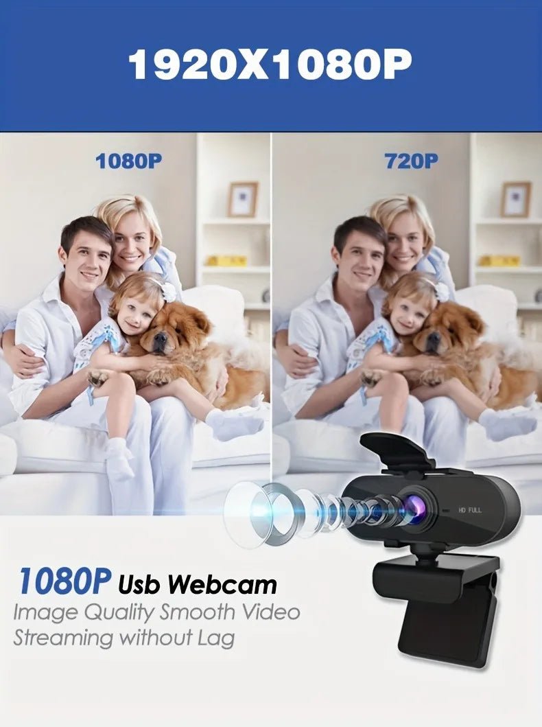 Webcam PC | Full HD 1080P avec support - Coin Numérique