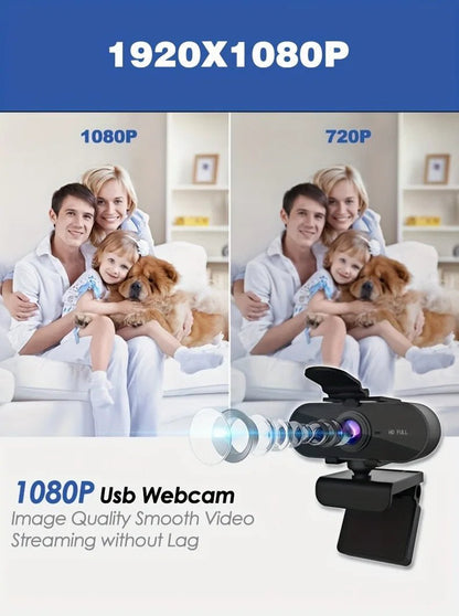 Webcam PC | Full HD 1080P avec support - Coin Numérique