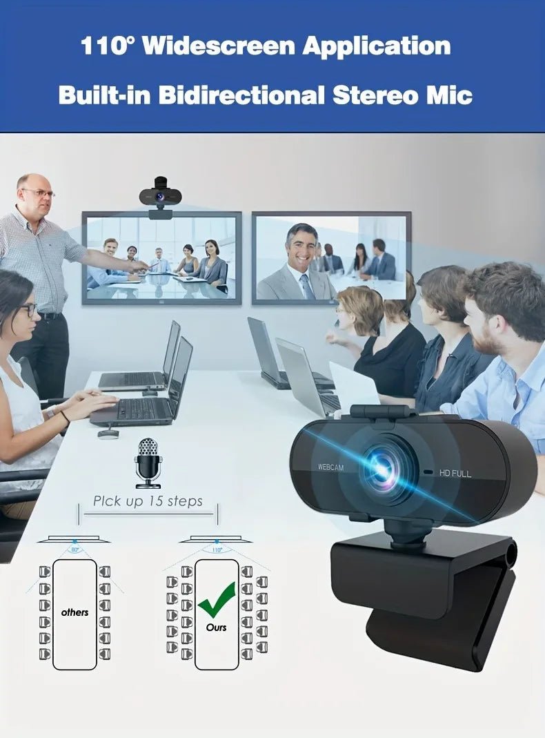 Webcam PC | Full HD 1080P avec support - Coin Numérique