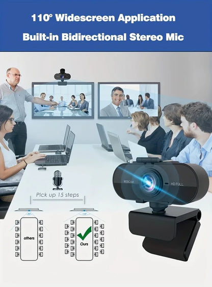 Webcam PC | Full HD 1080P avec support - Coin Numérique