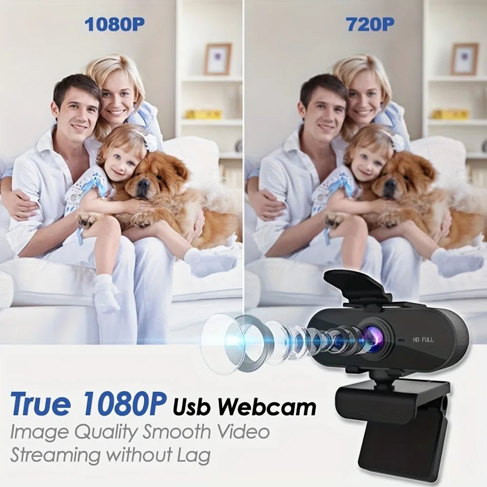 Webcam PC | Full HD 1080P avec support - Coin Numérique